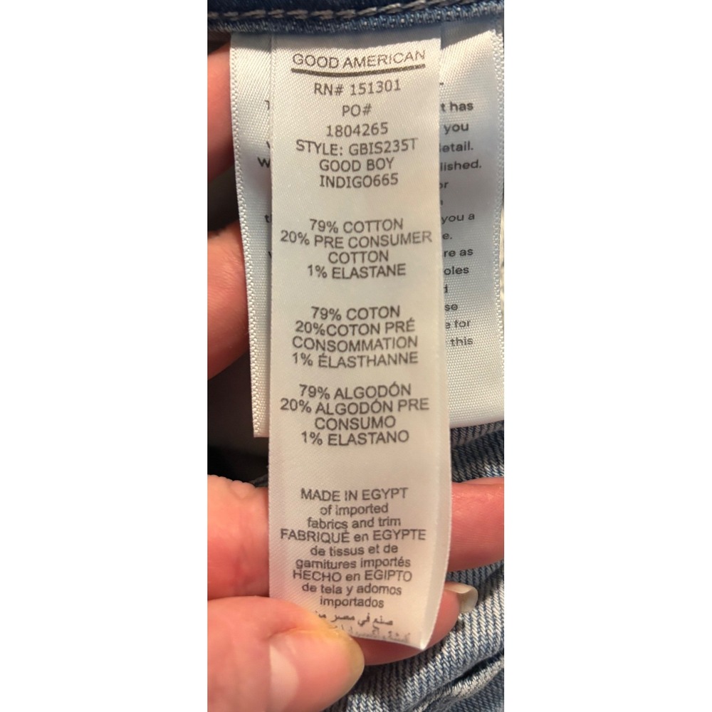Good American | Women's Side Slit Good Boy Jeans Indigo665 - Picture 3 of 7
